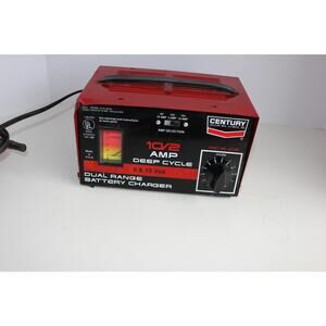 Century 87100 Dual Range Battery Charger 6/12V 10/2 Amps USA Tested W/ Powercord